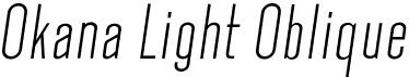 Okana Light Oblique font - Okana-LightOblique.otf