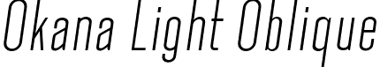 Okana Light Oblique font - Okana-LightOblique.ttf