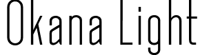 Okana Light font - Okana-Light.ttf