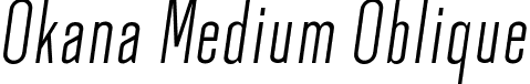 Okana Medium Oblique font - Okana-MediumOblique.ttf