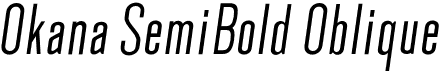 Okana SemiBold Oblique font - Okana-SemiBoldOblique.otf