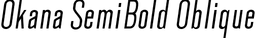 Okana SemiBold Oblique font - Okana-SemiBoldOblique.ttf