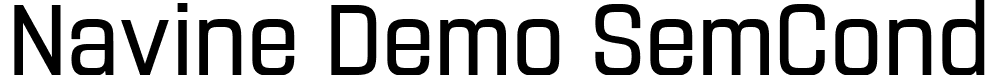 Navine Demo SemCond font - NavineDemo-SemiCondensed .ttf