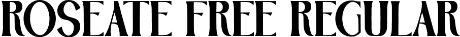 Roseate Free Regular font - Roseate Free.otf