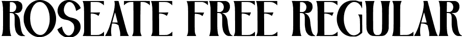 Roseate Free Regular font - Roseate Free.ttf