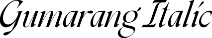 Gumarang Italic font - gumarang-italic.otf