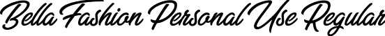 Bella Fashion Personal Use Regular font - Bella Fashion Personal Use.ttf