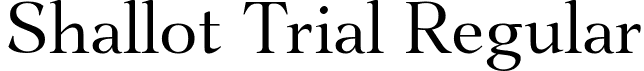 Shallot Trial Regular font - ShallotTrial-Regular.ttf