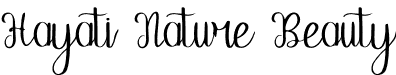 Hayati Nature Beauty font - hayatinaturebeauty.otf