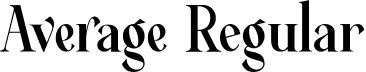 Average Regular font - average-demo.otf