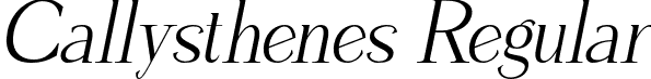 Callysthenes Regular font - callysthenes-semi-bold-italic.otf