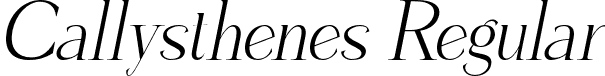 Callysthenes Regular font - callysthenes-italic.otf