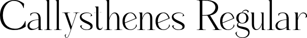 Callysthenes Regular font - callysthenes-regular.otf