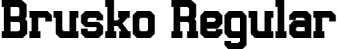 Brusko Regular font - BruskoRegular-XGZLa.ttf