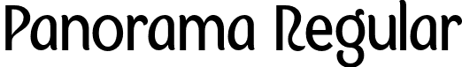 Panorama Regular font - Panorama.otf