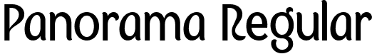 Panorama Regular font - Panorama.ttf