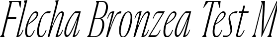 Flecha Bronzea Test M font - FlechaBronzeaTestM-ExtraLightItalic.otf