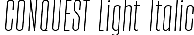 CONQUEST Light Italic font - Conquest Light Italic Italic.ttf