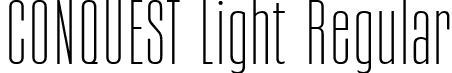 CONQUEST Light Regular font - Conquest Light.ttf