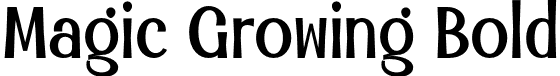 Magic Growing Bold font - magicgrowing.otf