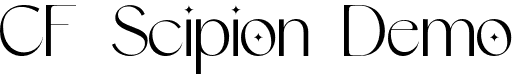 CF Scipion Demo font - CFScipionDemo-Regular.otf