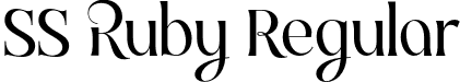 SS Ruby Regular font - SS Ruby.otf