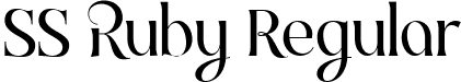 SS Ruby Regular font - SS Ruby.ttf