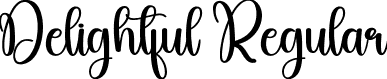 Delightful Regular font - Delightful.ttf