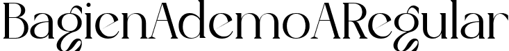 Bagien demo Regular font - Bagien-demo.ttf