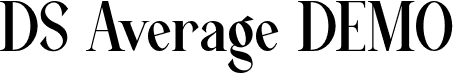 DS Average DEMO font - DS Average DEMO.otf