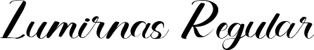 Lumirnas Regular font - Lumirnas.ttf