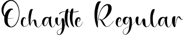 Ochaytte Regular font - Ochaytte.otf