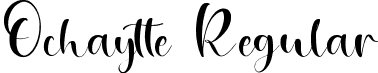 Ochaytte Regular font - Ochaytte.ttf