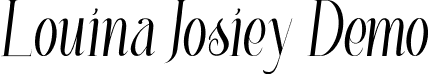 Louina Josiey Demo font - LouinaJosieyDemoRegular.ttf