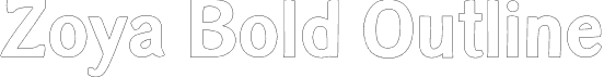 Zoya Bold Outline font - Zoya BoldOutline.otf