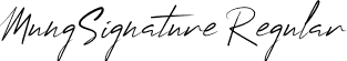 MungSignature Regular font - MungSignature.ttf