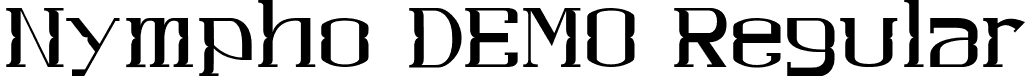 Nympho DEMO Regular font - Nympho DEMO.otf