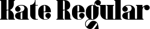 Kate Regular font - Kate-Black.otf