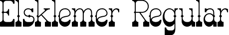 Elsklemer Regular font - Elsklemer-Demo.otf