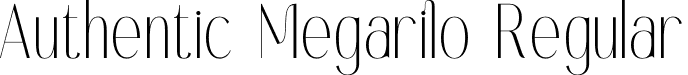 Authentic Megarilo Regular font - Authentic-Megarilo.otf