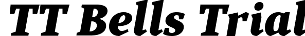 TT Bells Trial font - TT-Bells-Trial-Black-Italic.ttf