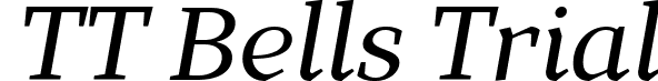 TT Bells Trial font - TT-Bells-Trial-Italic.ttf