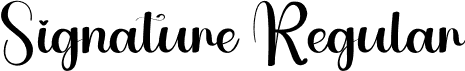 Signature Regular font - Signature.otf