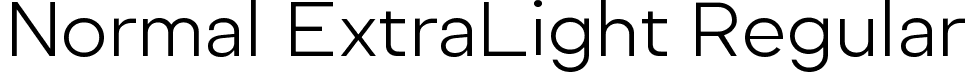 Normal ExtraLight Regular font - Normal-ExtraLight.ttf