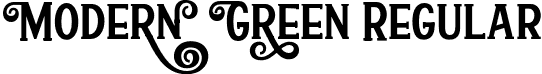 Modern Green Regular font - Modern-Green.otf