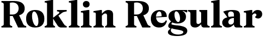 Roklin Regular font - Roklin.ttf