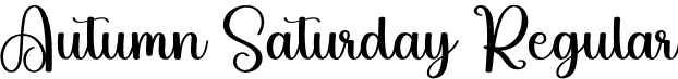 Autumn Saturday Regular font - Autumn-Saturday.otf