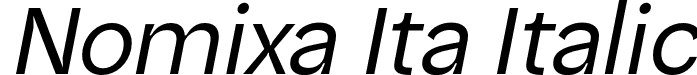 Nomixa Ita Italic font - Nomixa-Italic.otf