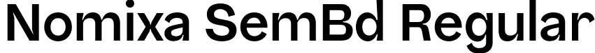 Nomixa SemBd Regular font - Nomixa-SemiBold.otf