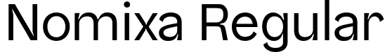 Nomixa Regular font - Nomixa-Regular.otf